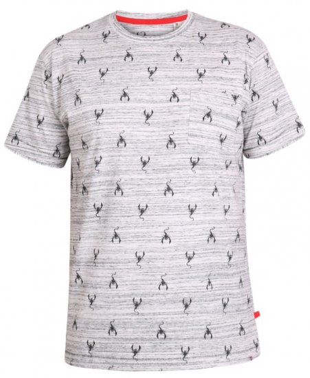 D555 Dario T-shirt Grey - T-shirts - Stora T-shirts - 2XL-14XL