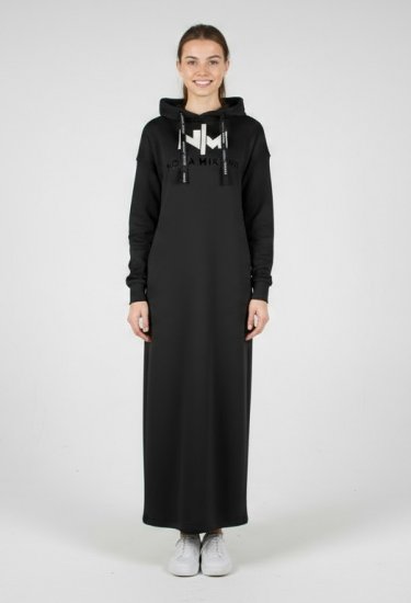 Nora Mikken MARI Maxi Hoodie Dress Black - Tröjor & hoodies - 
