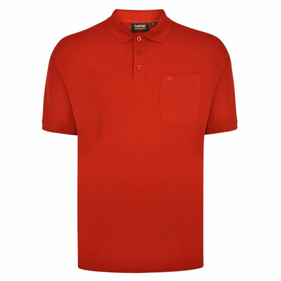 Espionage P074C Kortärmad Piké Terrakotta - Pikétröjor - Stora pikétröjor - 2XL-8XL