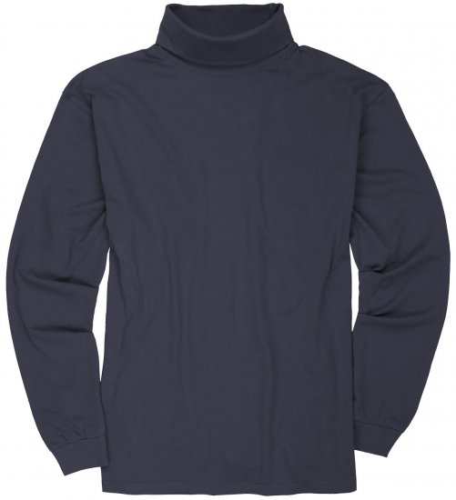 Adamo Fabio Comfort fit Turtleneck Long sleeve T-shirt Charcoal - T-shirts - Stora T-shirts - 2XL-14XL