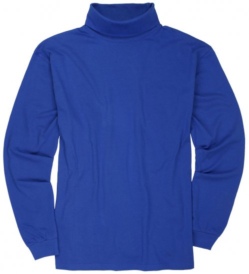 Adamo Fabio Comfort fit Turtleneck Long sleeve T-shirt Royal blue - T-shirts - Stora T-shirts - 2XL-8XL