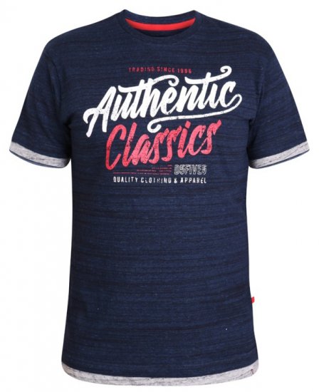 D555 Finn T-shirt Navy - T-shirts - Stora T-shirts - 2XL-14XL