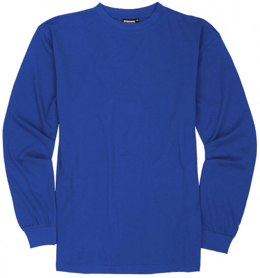 Adamo Floyd Comfort fit Long sleeve T-shirt Royal Blue - T-shirts - Stora T-shirts - 2XL-14XL