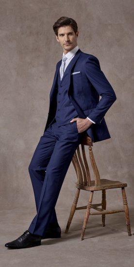 Skopes Kennedy Kostymbyxor Royal Blue - Jeans & byxor - Stora Jeans och Stora Byxor