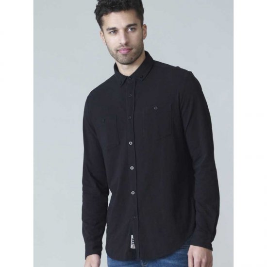 D555 Donnie Long Sleeve Jersey Shirt Black - Skjortor - Stora skjortor - 2XL-8XL