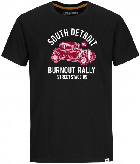 Motley Denim Grimsby T-shirt Black - T-shirts - Stora T-shirts - 2XL-14XL