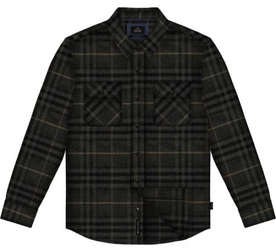 Double Outfitters GS-5233 Flanellskjorta Svart/Grå - Skjortor - Stora skjortor - 2XL-8XL