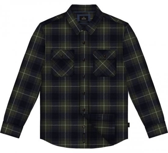 Double Outfitters GS-5233 Flanellskjorta Oliv/Blå - Skjortor - Stora skjortor - 2XL-8XL