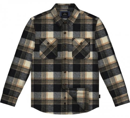 Double Outfitters GS-5233 Flanellskjorta Mörkblå/Beige - Skjortor - Stora skjortor - 2XL-8XL
