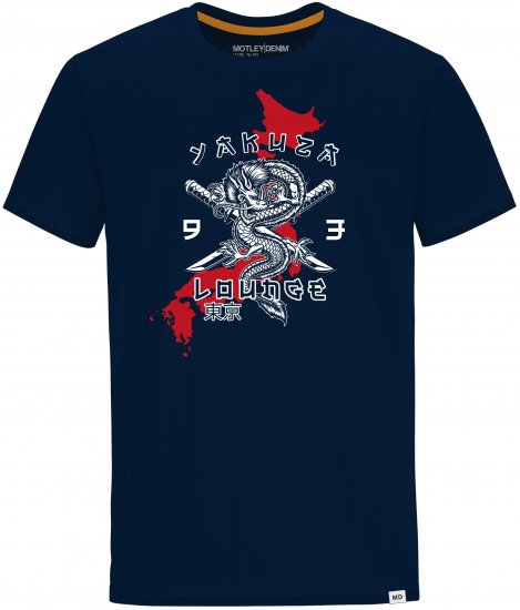 Motley Denim T-shirt Huntington Navy - T-shirts - Stora T-shirts - 2XL-14XL