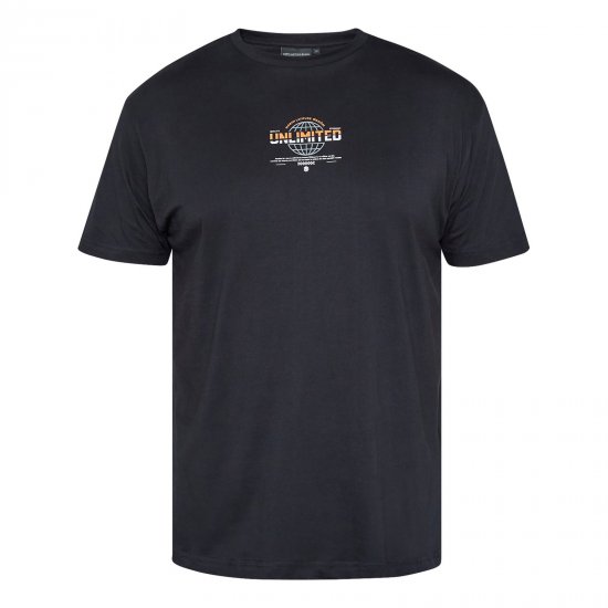 North Latitude T-Shirt With Print Svart - T-shirts - Stora T-shirts - 2XL-14XL