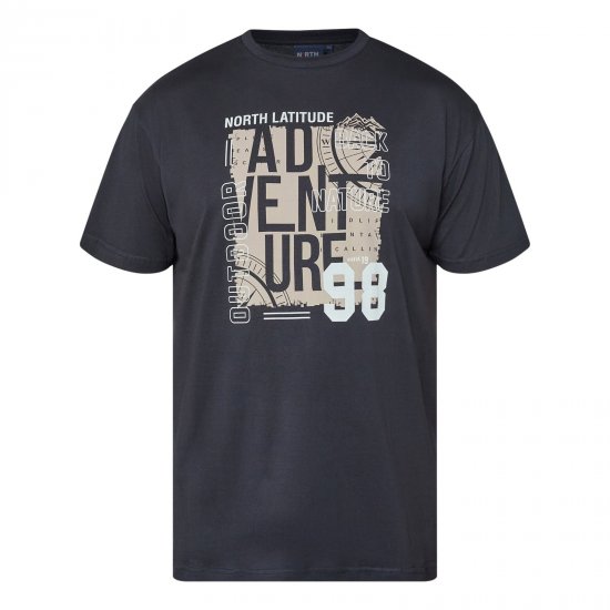 North Latitude Adventure 98 Graphic Tee Svart - T-shirts - Stora T-shirts - 2XL-14XL