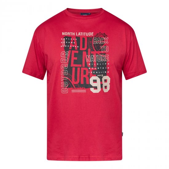 North Latitude Adventure 98 Graphic Tee Gul/Orange - T-shirts - Stora T-shirts - 2XL-14XL