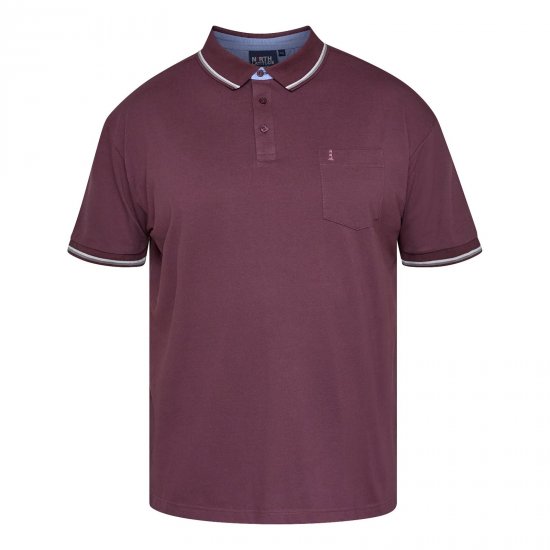 North Latitude Superflex Polo Aubergine - TALL pikétröjor - TALL Pikétröjor för långa män