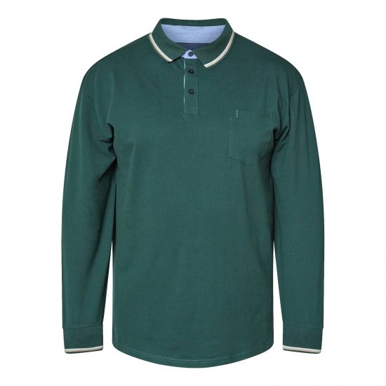 North Latitude Superflex Polo LS Grön/Khaki - Pikétröjor - Stora pikétröjor - 2XL-8XL