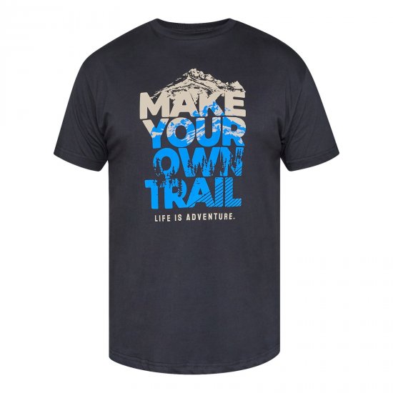 North Latitude Trail T-Shirt Svart - T-shirts - Stora T-shirts - 2XL-14XL