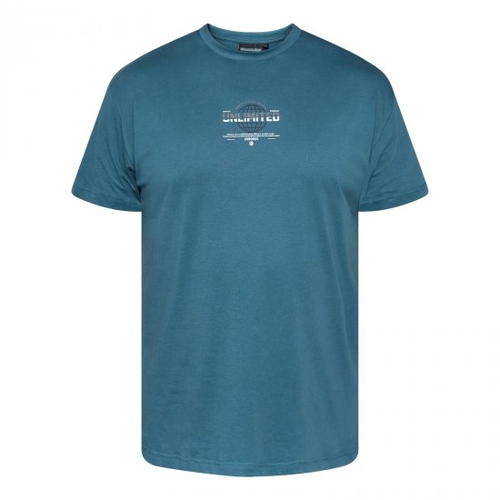 North Latitude T-Shirt With Print Blå - T-shirts - Stora T-shirts - 2XL-14XL