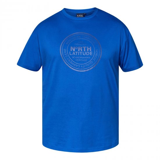North Latitude T-Shirt Blå - T-shirts - Stora T-shirts - 2XL-14XL