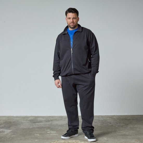 North Latitude Sweat Cardigan Svart - TALL tröjor - TALL sweatshirts för långa män