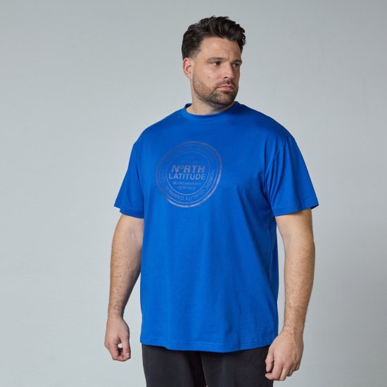 North Latitude T-Shirt Blå - T-shirts - Stora T-shirts - 2XL-14XL