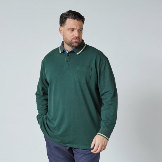 North Latitude Superflex Polo LS Grön/Khaki - Pikétröjor - Stora pikétröjor - 2XL-8XL