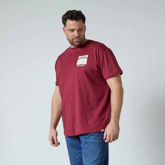 North Latitude T-Shirt With Print Röd - T-shirts - Stora T-shirts - 2XL-14XL