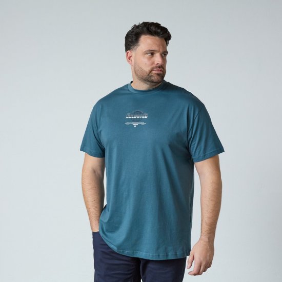 North Latitude T-Shirt With Print Blå - T-shirts - Stora T-shirts - 2XL-14XL