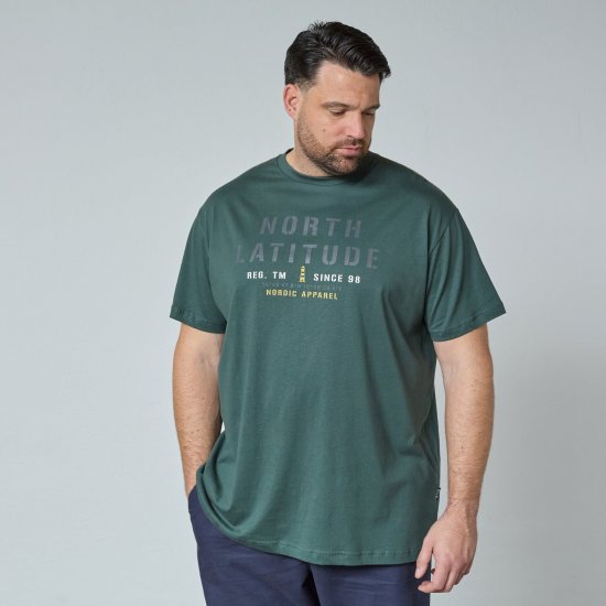 North Latitude T-Shirt Grön/Khaki - T-shirts - Stora T-shirts - 2XL-14XL