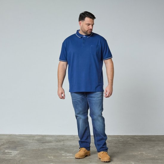 North Latitude Superflex Polo Blå - TALL pikétröjor - TALL Pikétröjor för långa män