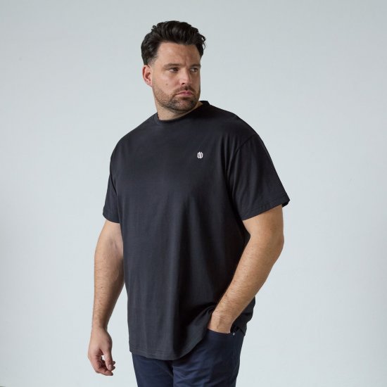 North Latitude T-Shirt With Back Print Svart - T-shirts - Stora T-shirts - 2XL-14XL