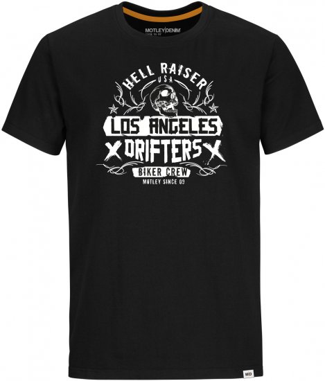 Motley Denim Albany T-shirt Black - T-shirts - Stora T-shirts - 2XL-14XL