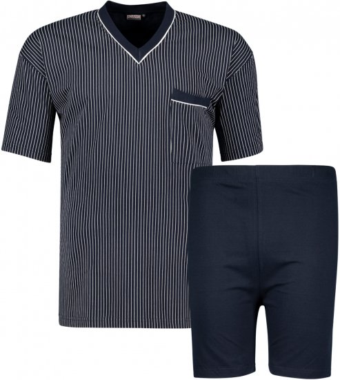 Adamo Gustav Short sleeve Pyjama Navy - Underkläder & Badkläder - Stora underkläder för män