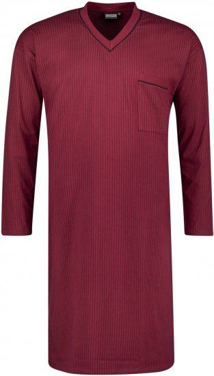 Adamo Gustav Long Nightshirt Burgundy - Underkläder & Badkläder - Stora underkläder för män