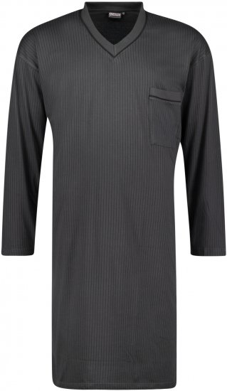 Adamo Gustav Long Nightshirt Charcoal - Underkläder & Badkläder - Stora underkläder för män