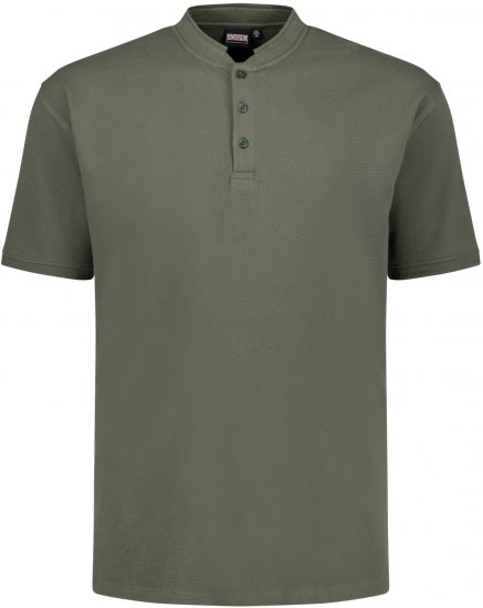 Adamo 139411 Serafino Waffelpique T-shirt Olive Green - T-shirts - Stora T-shirts - 2XL-14XL