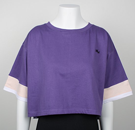 Nora Mikken AGNES Crop Top Purple - T-shirts - 