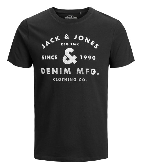 Jack & Jones Jeans T-Shirt Black - T-shirts - Stora T-shirts - 2XL-14XL