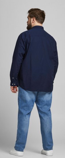 Jack & Jones Summer Shirt L/S Navy - Skjortor - Stora skjortor - 2XL-8XL
