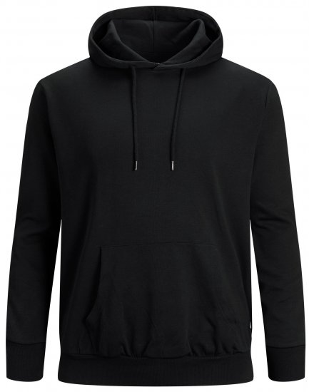 Jack & Jones Basic Hoodie Black - Tröjor & hoodies - Stora hoodies & tröjor - 2XL-14XL