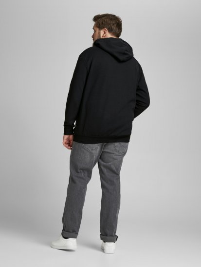 Jack & Jones Basic Hoodie Black - Tröjor & hoodies - Stora hoodies & tröjor - 2XL-14XL