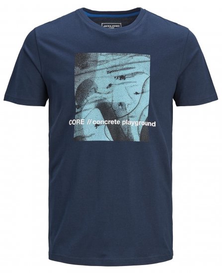 Jack & Jones Jump T-shirt Navy - T-shirts - Stora T-shirts - 2XL-14XL