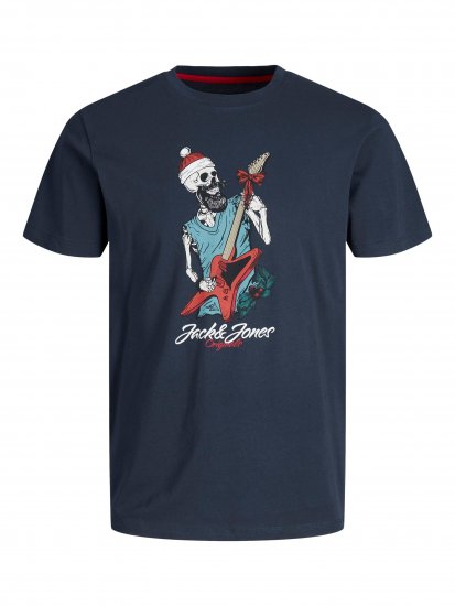 Jack & Jones JORFESTIVE Xmas Skull T-shirt Navy - T-shirts - Stora T-shirts - 2XL-14XL