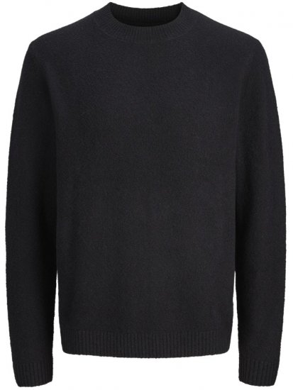 Jack & Jones Maverick Crew Neck Knitted Sweater Black - Tröjor & hoodies - Stora hoodies & tröjor - 2XL-14XL
