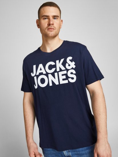 Jack & Jones JJECORP Logo T-Shirt Navy - T-shirts - Stora T-shirts - 2XL-14XL