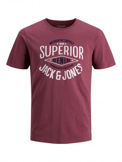 Jack & Jones JJELOGO TEE Hawthorn Rose - T-shirts - Stora T-shirts - 2XL-14XL