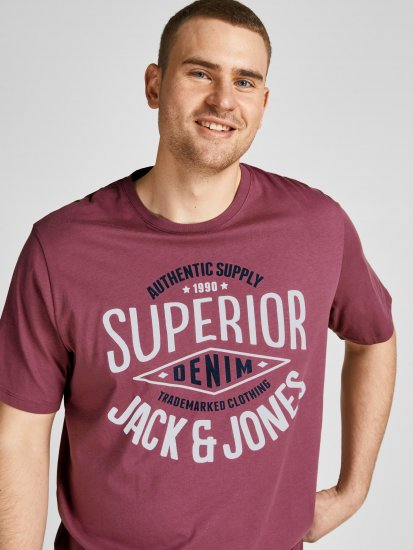 Jack & Jones JJELOGO TEE Hawthorn Rose - T-shirts - Stora T-shirts - 2XL-14XL