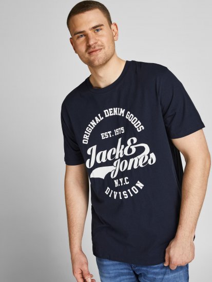 Jack & Jones JJERAFA TEE Navy - T-shirts - Stora T-shirts - 2XL-14XL