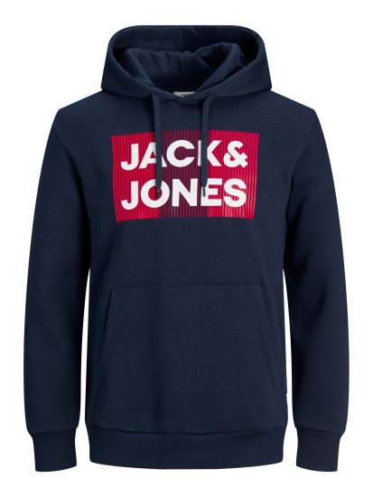 Jack & Jones JJECORP Hoodie Navy - Tröjor & hoodies - Stora hoodies & tröjor - 2XL-14XL