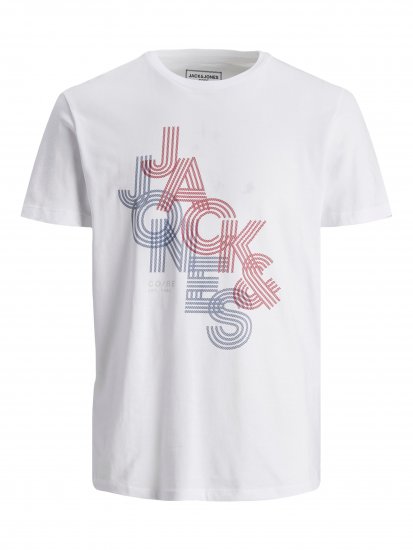 Jack & Jones JCOPOWER White T-Shirt - T-shirts - Stora T-shirts - 2XL-14XL