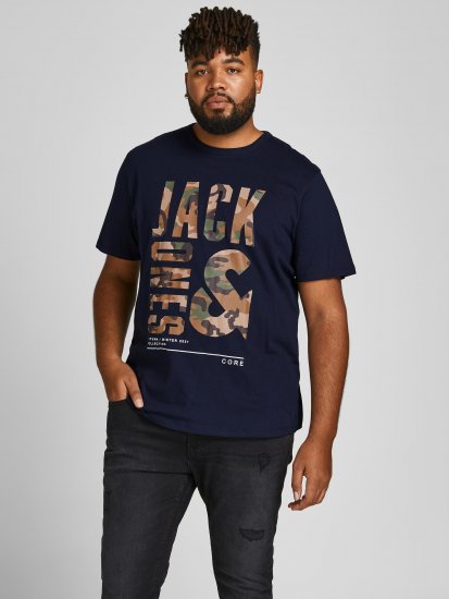 Jack & Jones JCOSTREET TEE Navy - T-shirts - Stora T-shirts - 2XL-14XL
